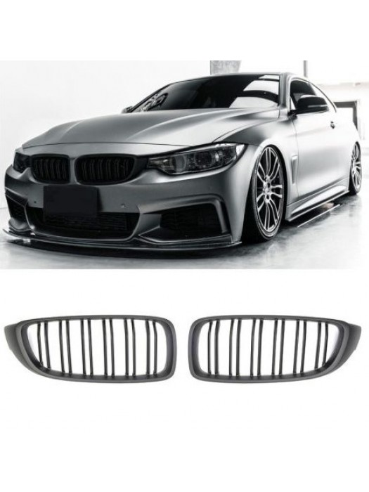 Maska BMW 4 F32/F33/F36/F80/F82 – černá matná, styl M4